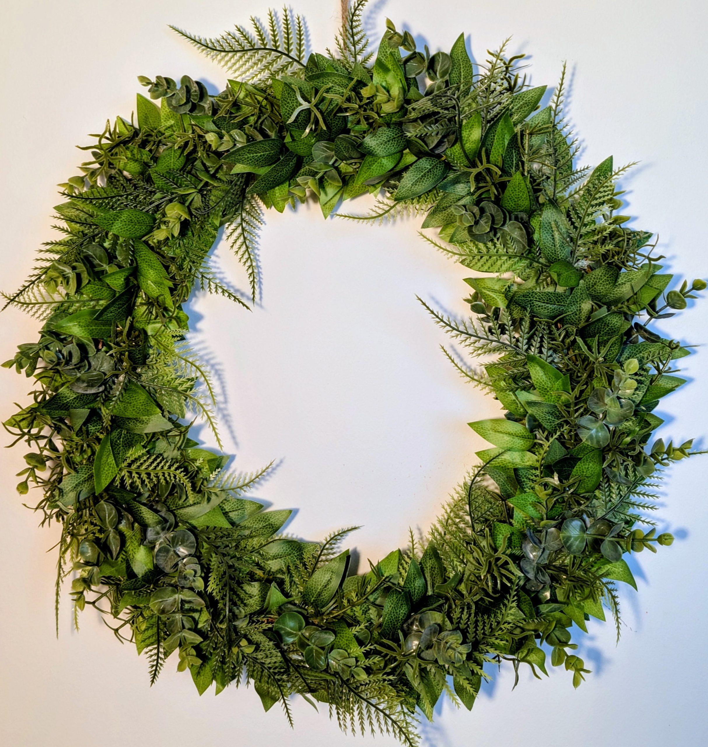 Green Leaves and Foliage Large Faux Wreath