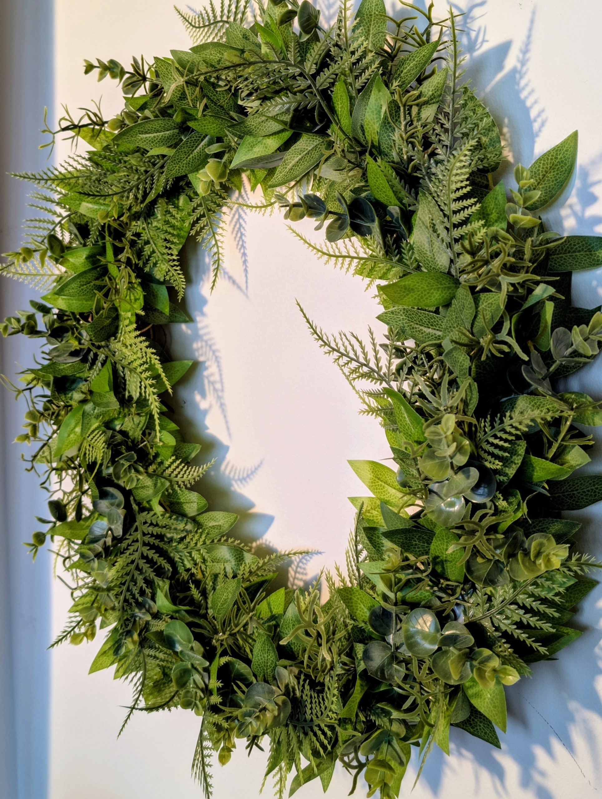 Green Leaves and Foliage Large Faux Wreath