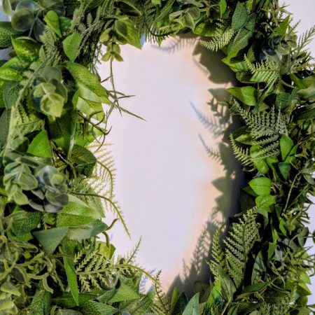 Green Leaves and Foliage Large Faux Wreath