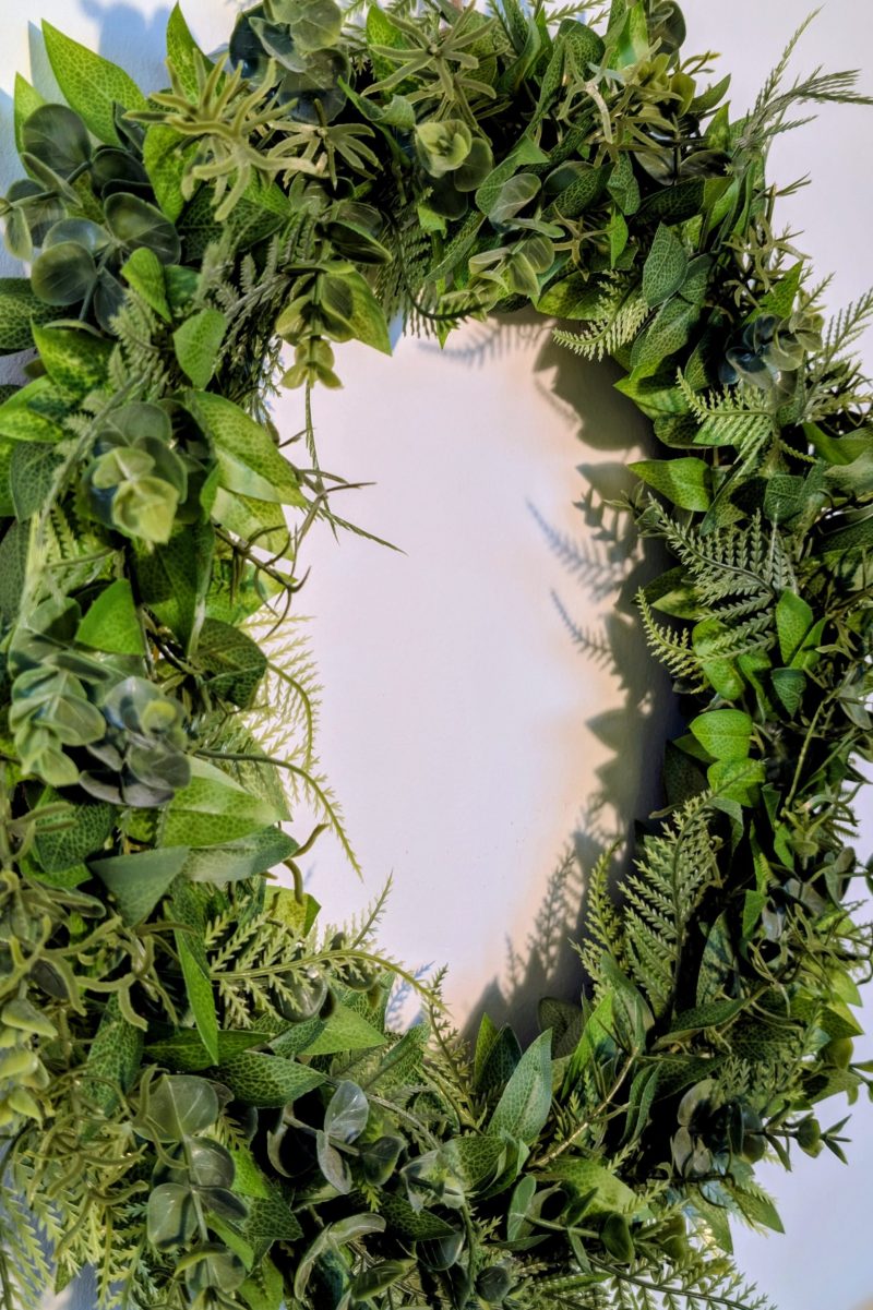 Green Leaves and Foliage Large Faux Wreath