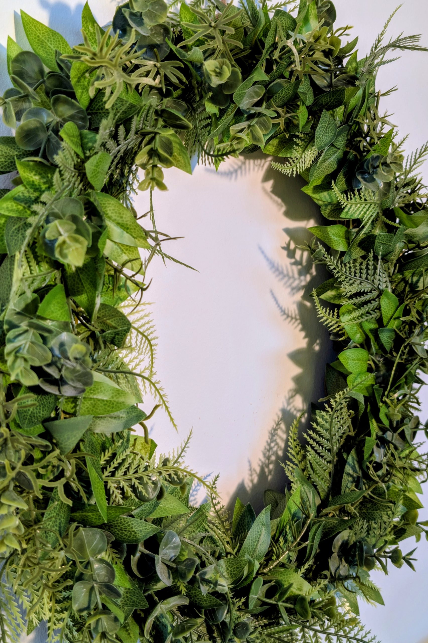 Green Leaves and Foliage Large Faux Wreath