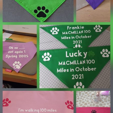 Personalised Dog bandana with press stud fastening