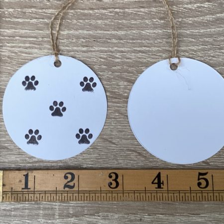 Dog Cat Paw Print Gift Tags Treat Bag Labels x 20