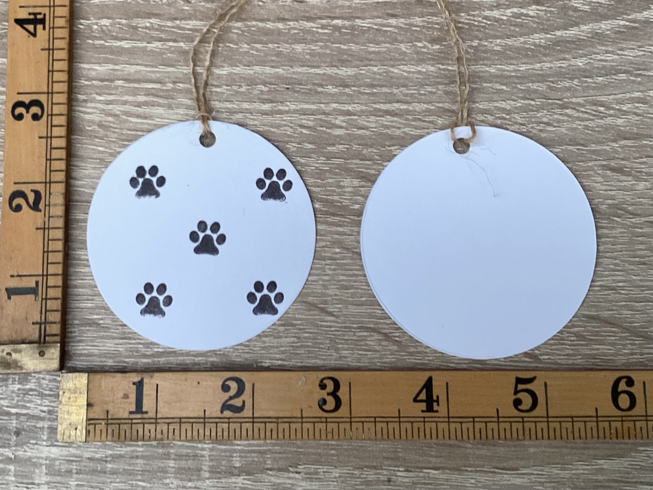 Dog Cat Paw Print Gift Tags Treat Bag Labels x 20