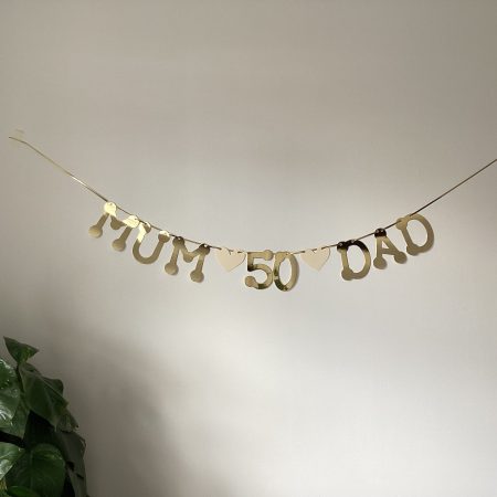 Golden Wedding Mum & Dad 50th Anniversary Banner