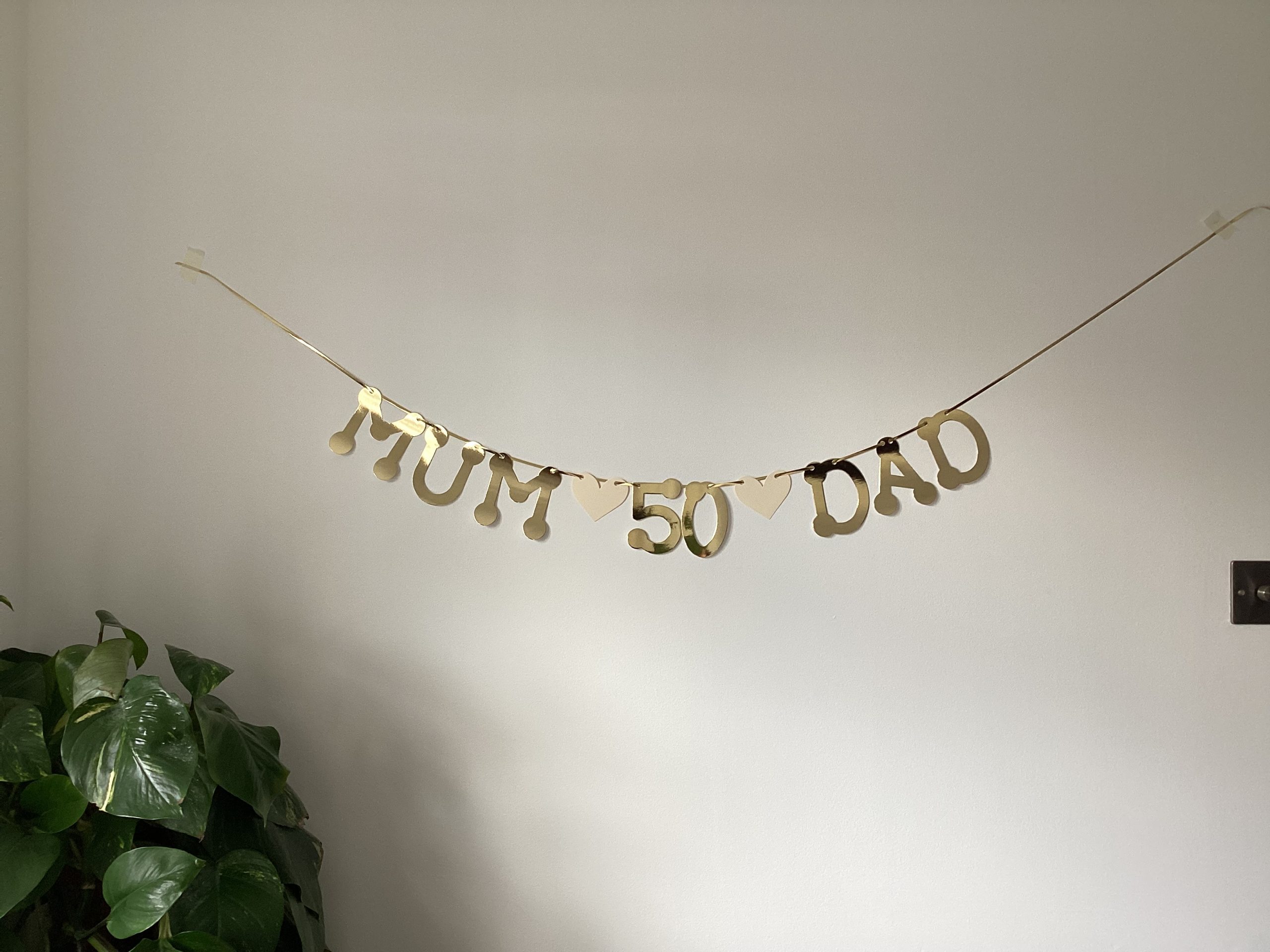 Golden Wedding Mum & Dad 50th Anniversary Banner