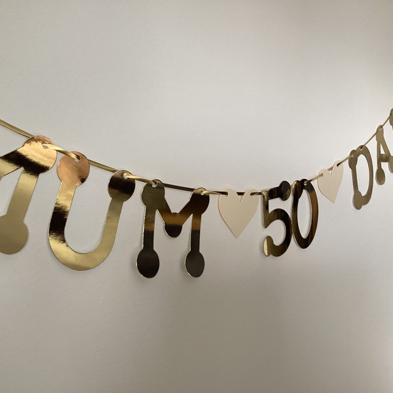 Golden Wedding Mum & Dad 50th Anniversary Banner