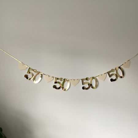 Golden Wedding Anniversary 50th Banner Party Bunting