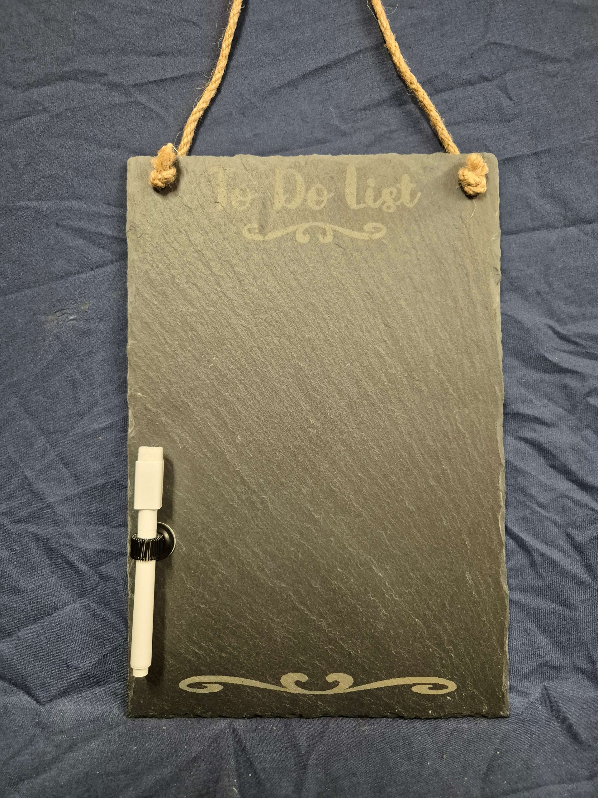 Slate "to do list" board