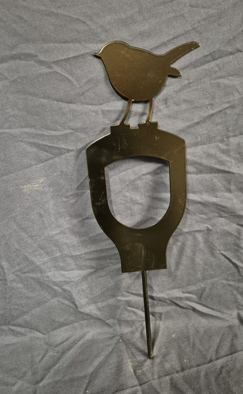 Bird on a handle garden stake