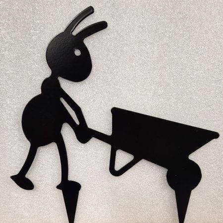 Ant with barrow garden stake