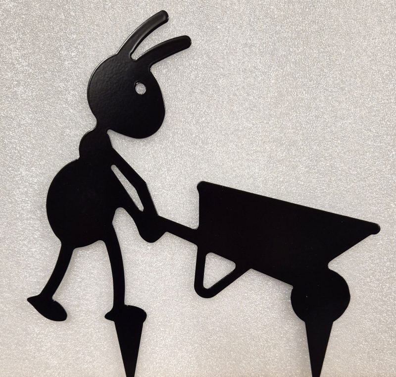 Ant with barrow garden stake