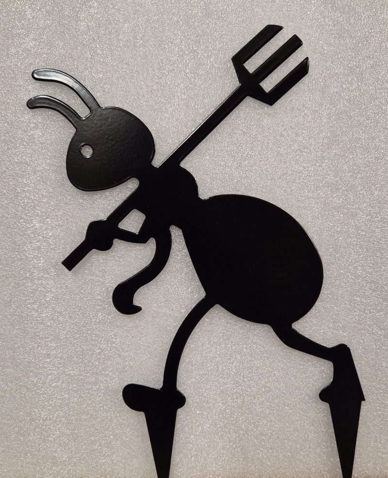 Ant with fork garden stake