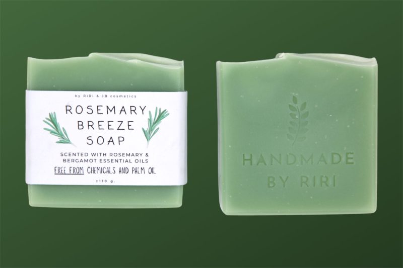 Rosemary Bergamot Handmade Soap Bar with Subtle Refreshing Scent of Essential Oils | Palm Oil Free