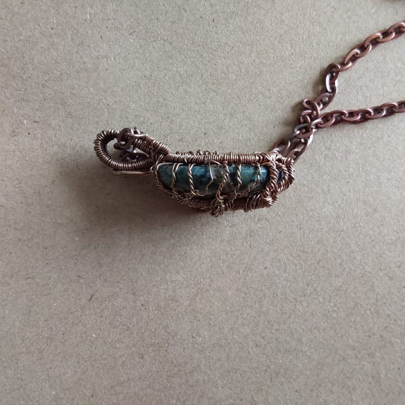 Handmade non-tarnishing copper Kambaba Jasper Tree of Life pendant and chain