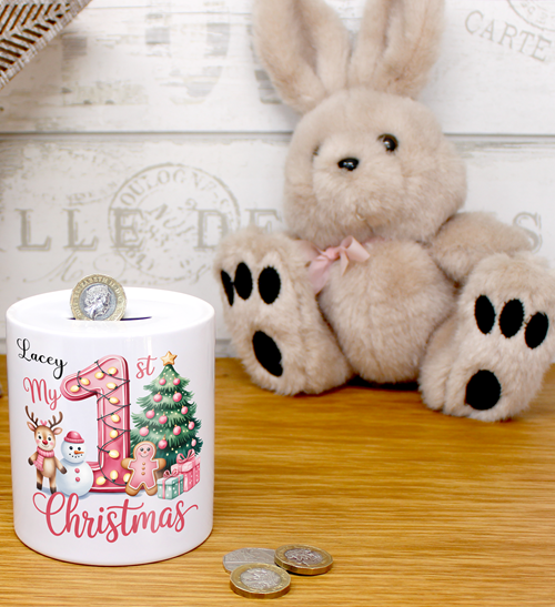 Personalised My 1st Christmas Money Box