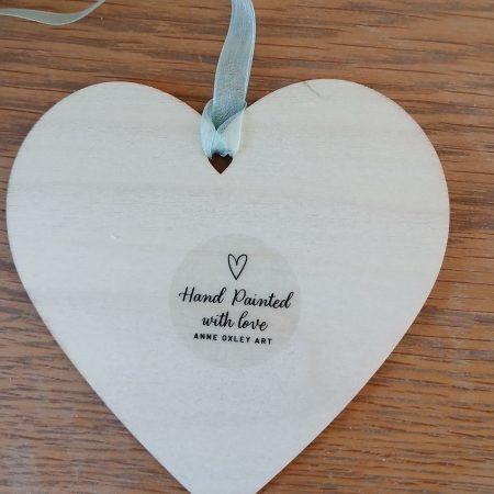Westie handpainted hanging heart shaped plaque