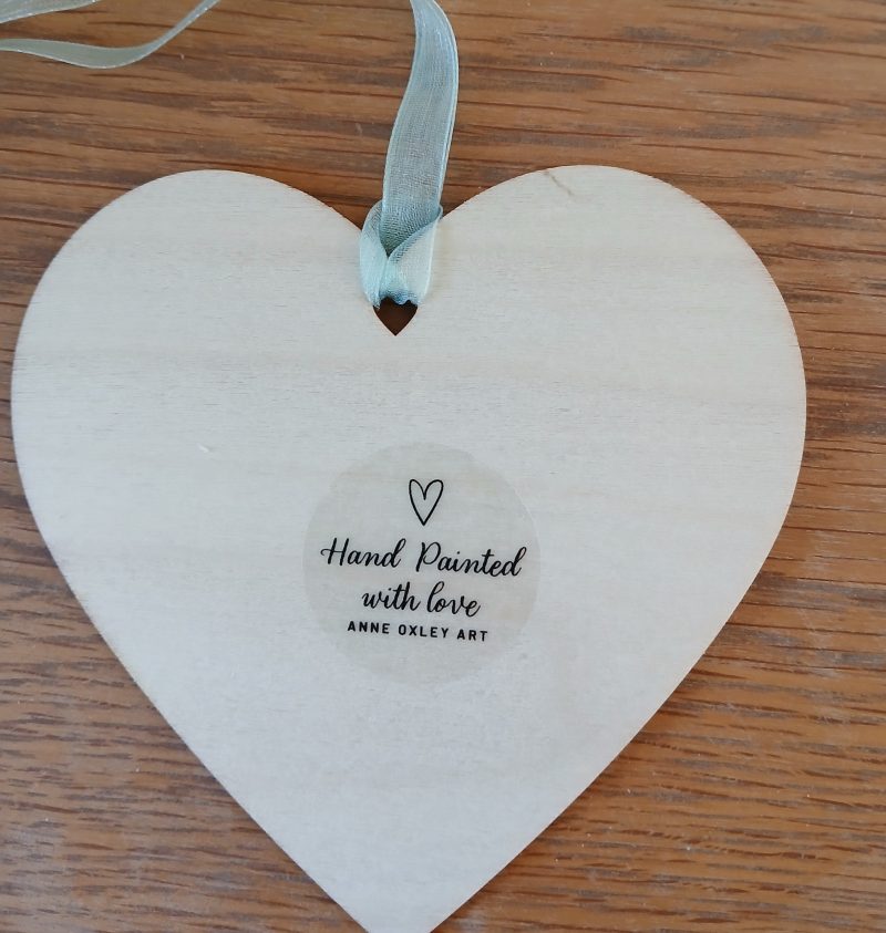 Westie handpainted hanging heart shaped plaque