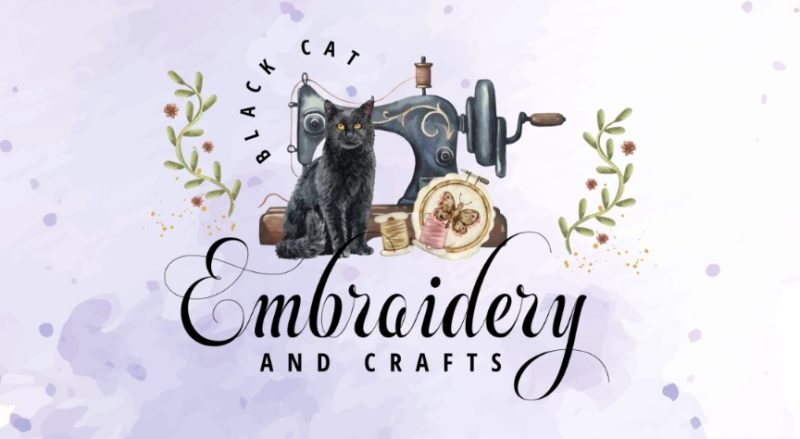 Black Cat Embroidery and Crafts
