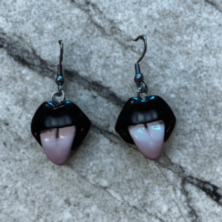 Rocky Horror Show inspired earrings made from hypoallergenic metal