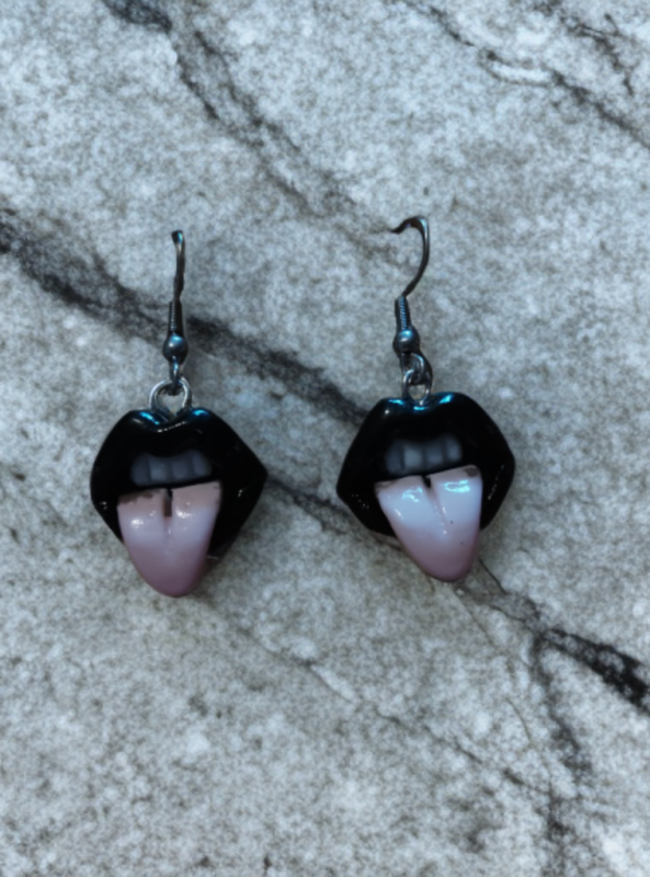 Rocky Horror Show inspired earrings made from hypoallergenic metal