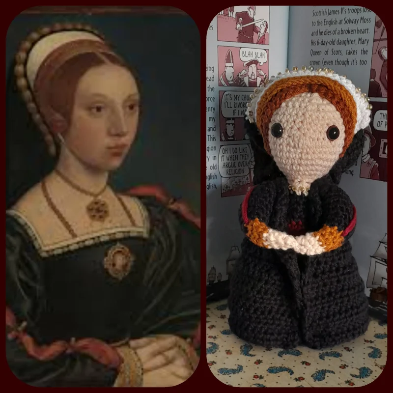 Catherine Howard Crochet Doll: Henry VIII's Fifth Wife, Historical Figure