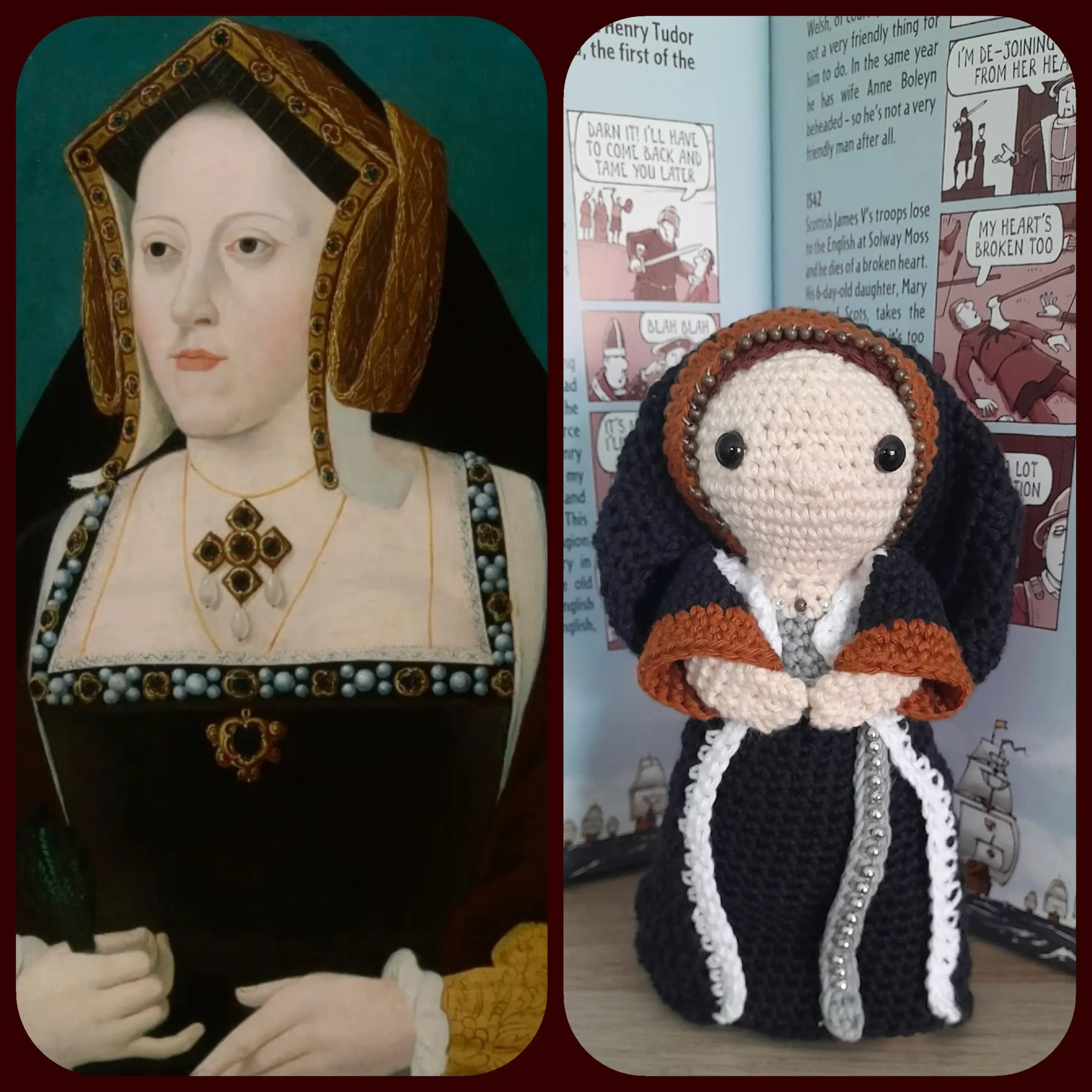 Katherine of Aragon Crochet Doll: Tudor History Amigurumi