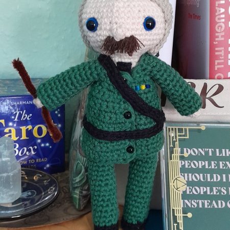 Captain, BBC Ghosts, Handmade crochet collectible