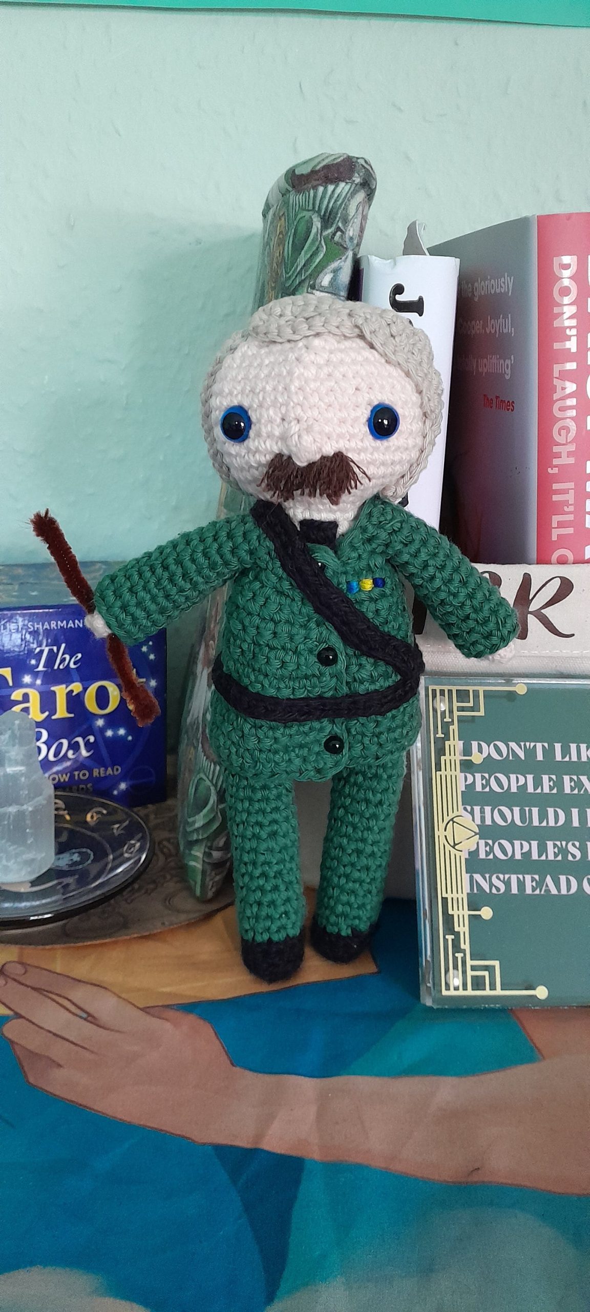 Captain, BBC Ghosts, Handmade crochet collectible