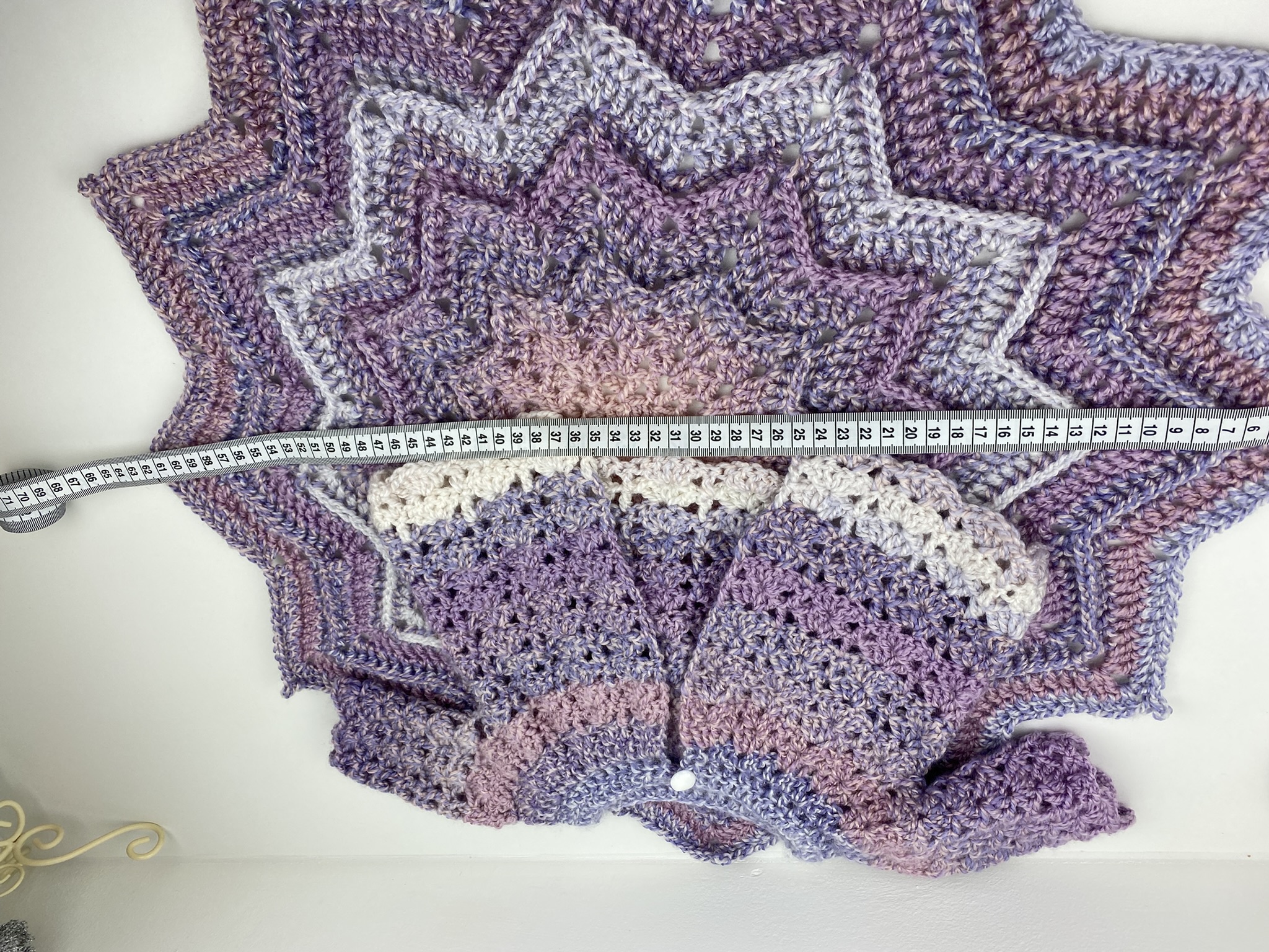 Baby blanket and cardigan set hand crocheted