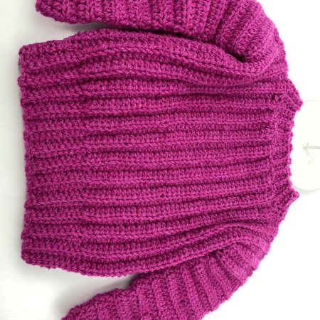 Hand crocheted toddler cardigan