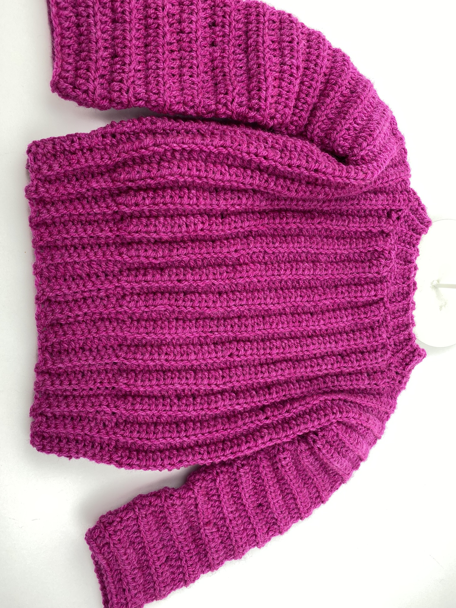 Hand crocheted toddler cardigan