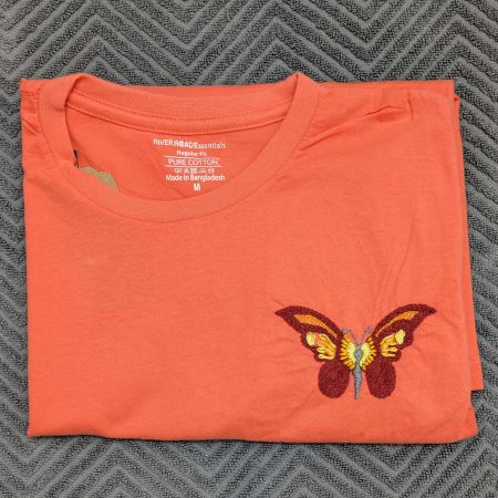 EMBROIDERED BUTTERFLY T-SHIRT