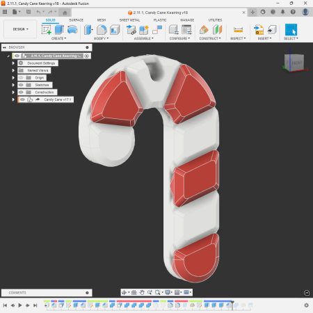 Christmas Earrings, 3D Printed