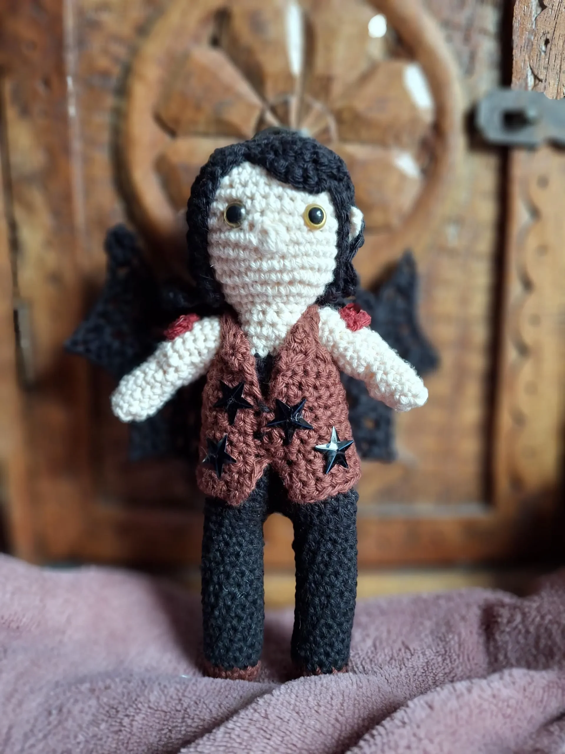 ACOTAR's Azriel of the Night Court, handmade amigurumi collectible figure