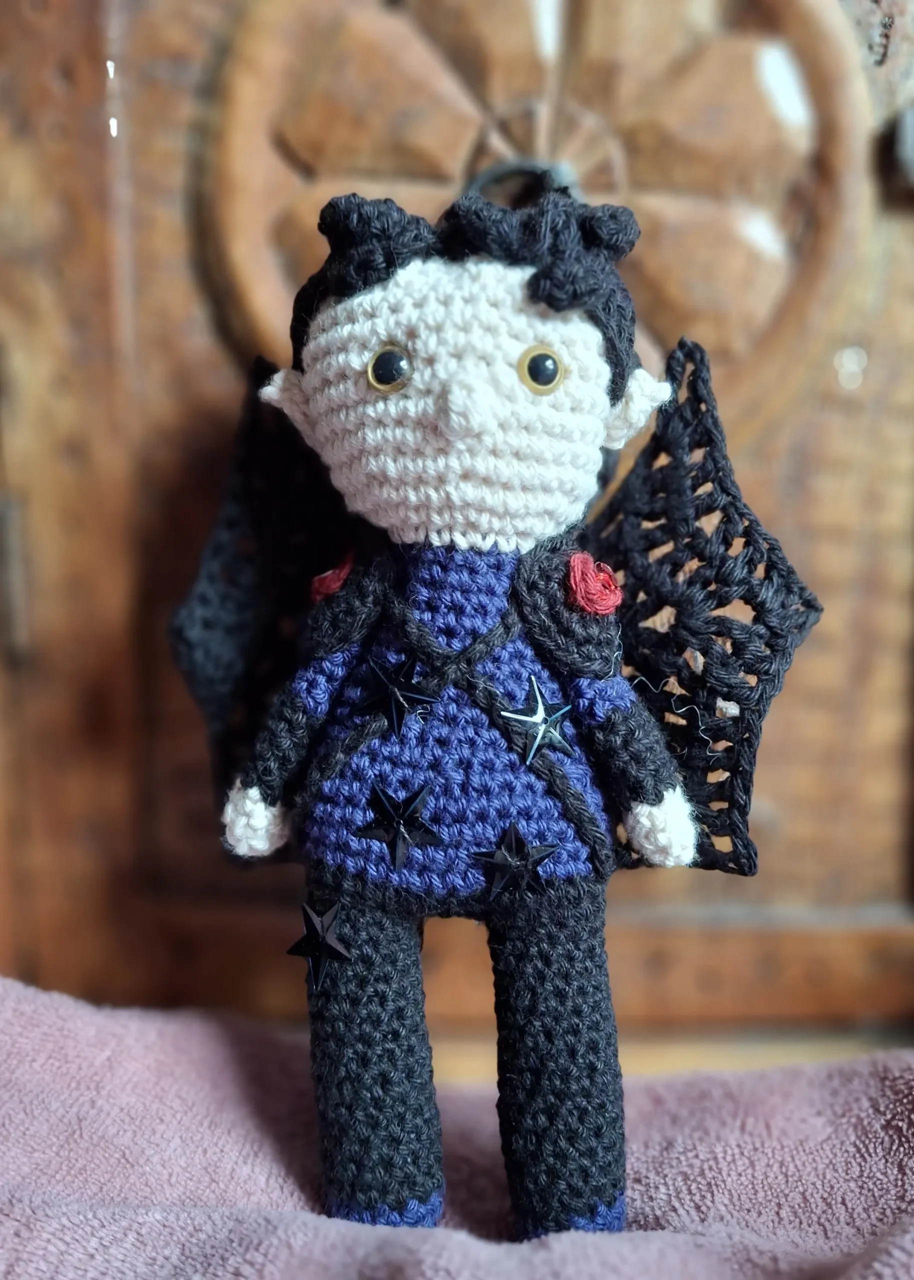 ACOTAR's Cassian of the Night Court, handmade amigurumi collectible figure