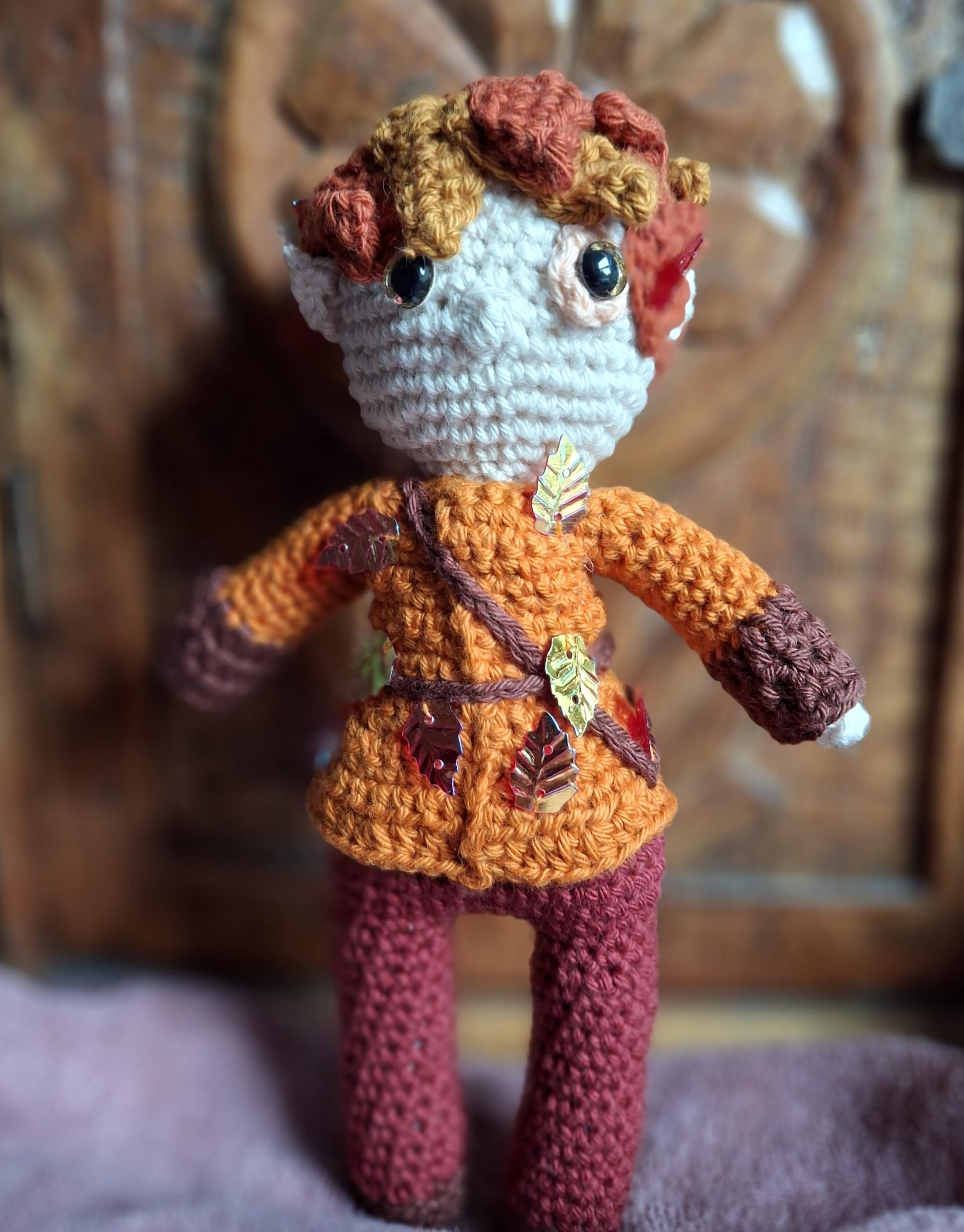 ACOTAR's Lucien of the Autumn Court, handmade amigurumi collectible figure