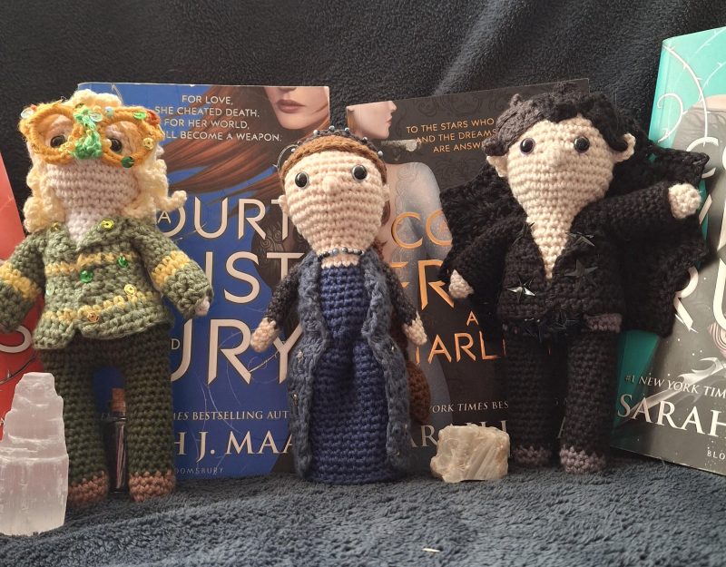 ACOTAR's Rhys, High Lord of the Night Court, handmade amigurumi collectible figure
