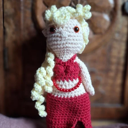 ACOTAR's Morrigan, handmade amigurumi collectible figure