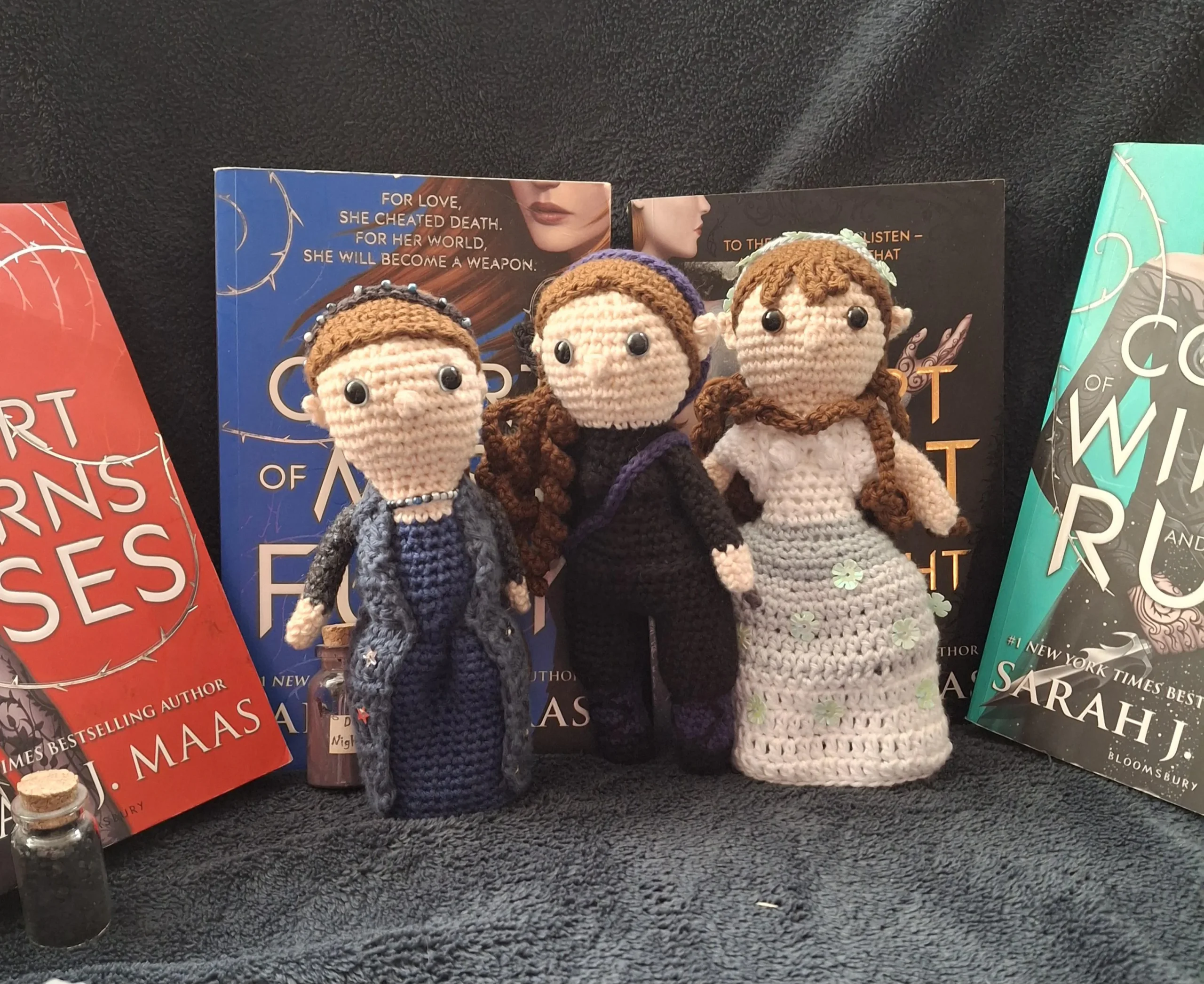 ACOTAR's Nesta Archeron, handmade amigurumi collectible figure