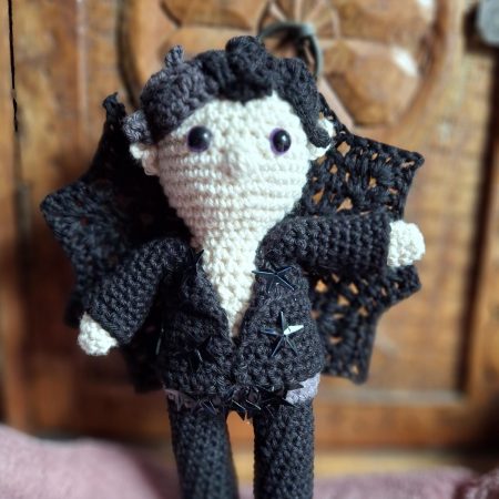 ACOTAR's Rhys, High Lord of the Night Court, handmade amigurumi collectible figure