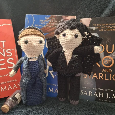 ACOTAR's Rhys, High Lord of the Night Court, handmade amigurumi collectible figure