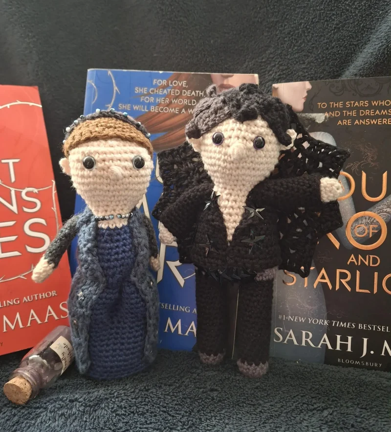 ACOTAR's Rhys, High Lord of the Night Court, handmade amigurumi collectible figure