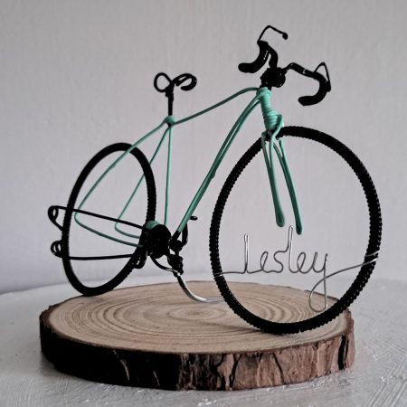 Personalised Bicycle Gift for Cyclists. Wire Bicycle Sculpture.