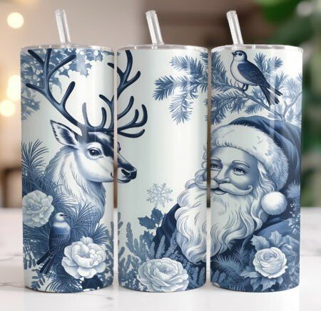 Vintage Santa 20oz stainless steel insulated tumbler with straw (Copy)