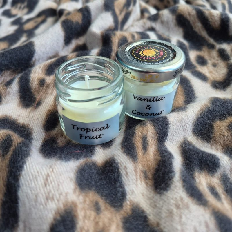 Mini recycled jam jar scented candle