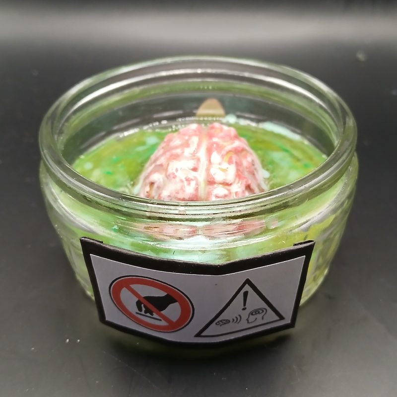 Arcane Artefacts: Unknown Sample | brain in a jar | resin ornament | LARP / game prop