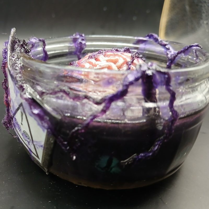 Arcane Artefacts: Unknown Sample | brain in a jar | resin ornament | LARP / game prop