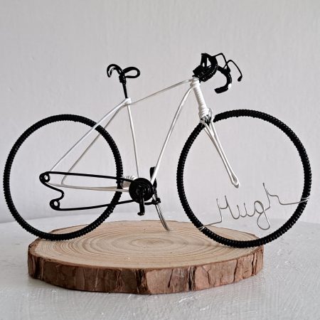 Gift for cyclist personalised bicycle sculpture.