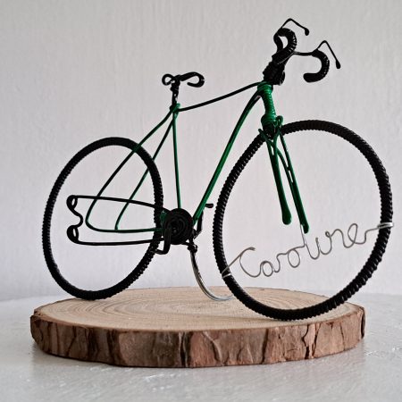 Gift for cyclist personalised bicycle sculpture.